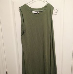 Sleeveless Olive Green Dress Large